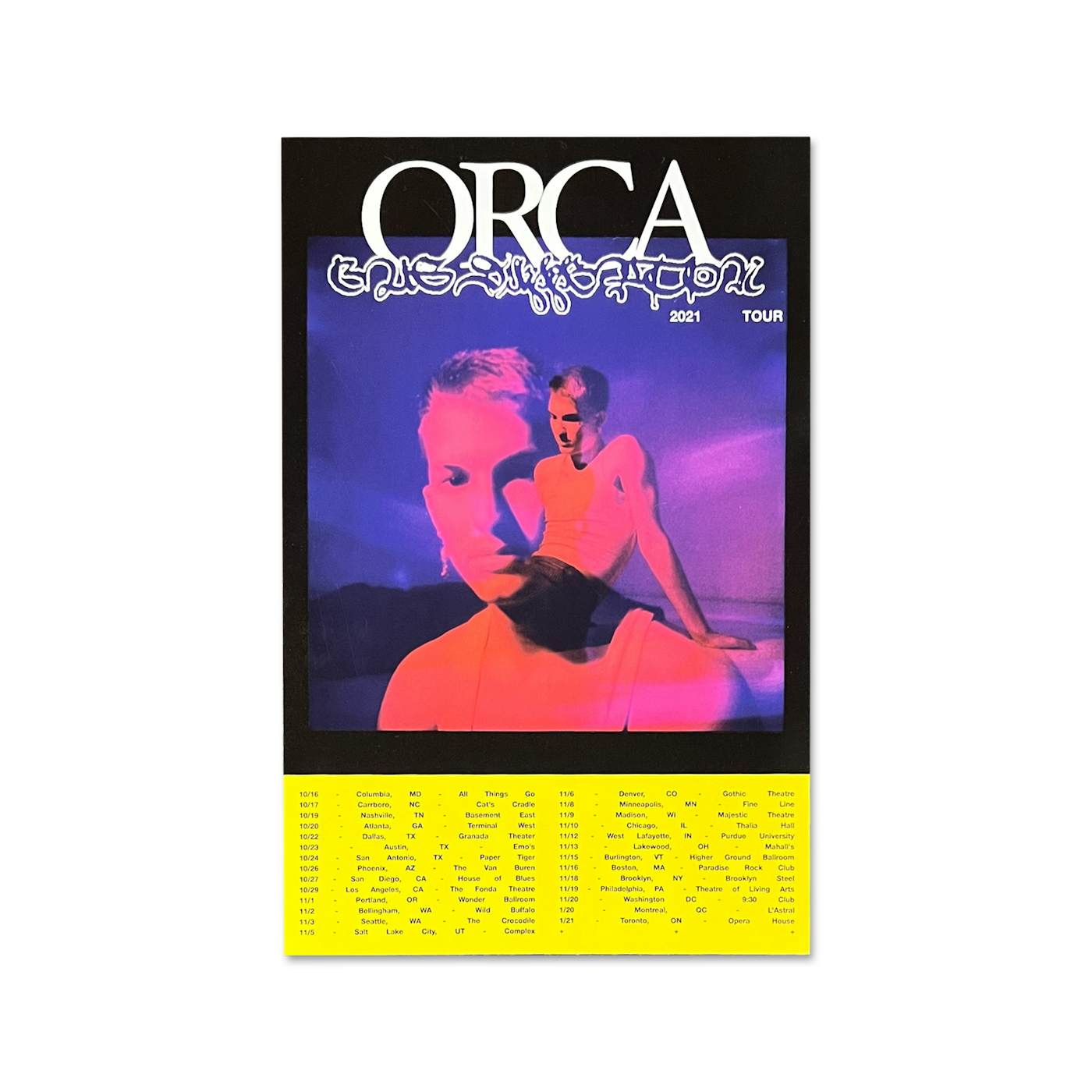Gus Dapperton Orca 2021 US Tour Poster