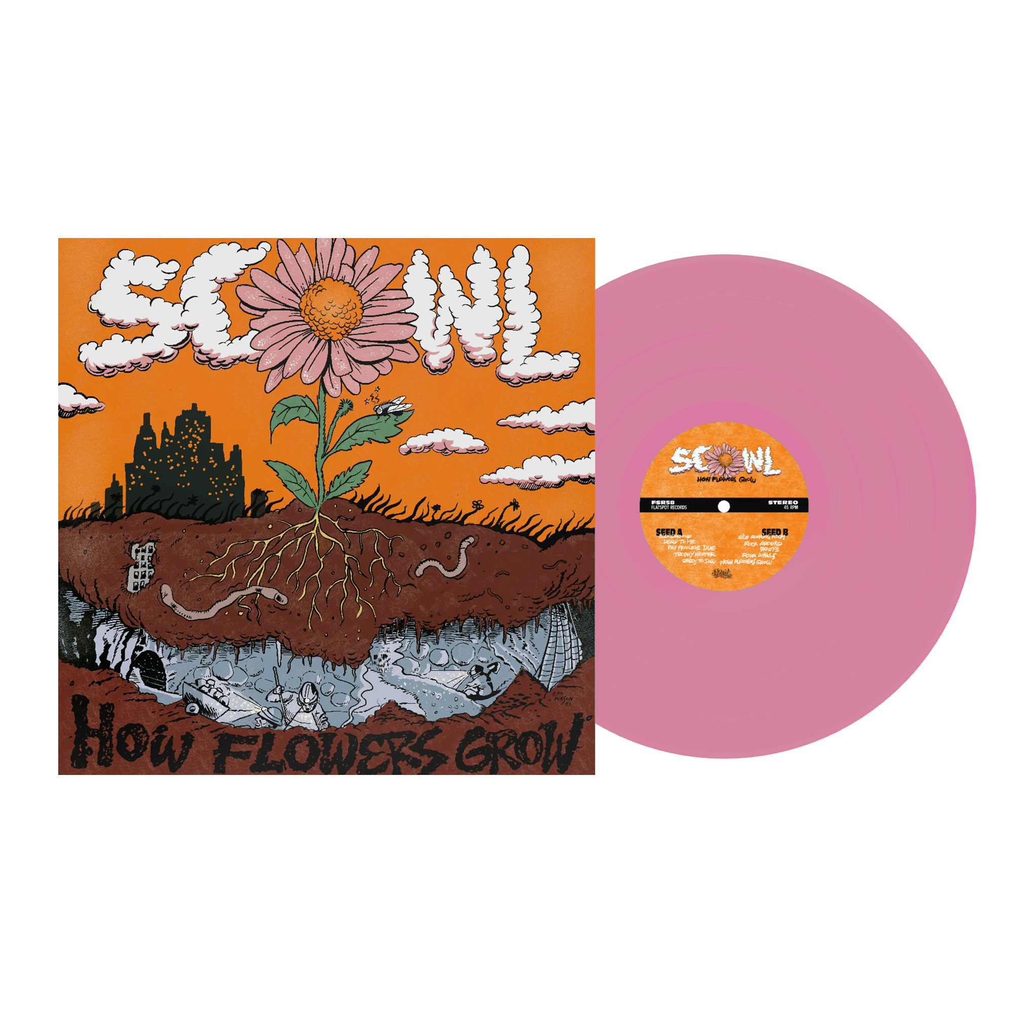 Scowl How Flowers Grow LP (Clear Pink) (Vinyl)