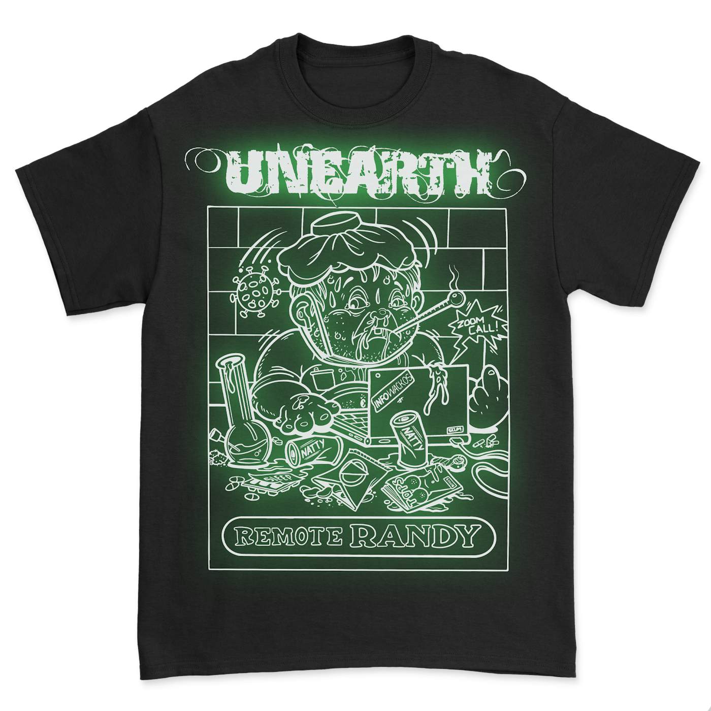 Unearth "Remote Randy" Glow in the Dark Tee