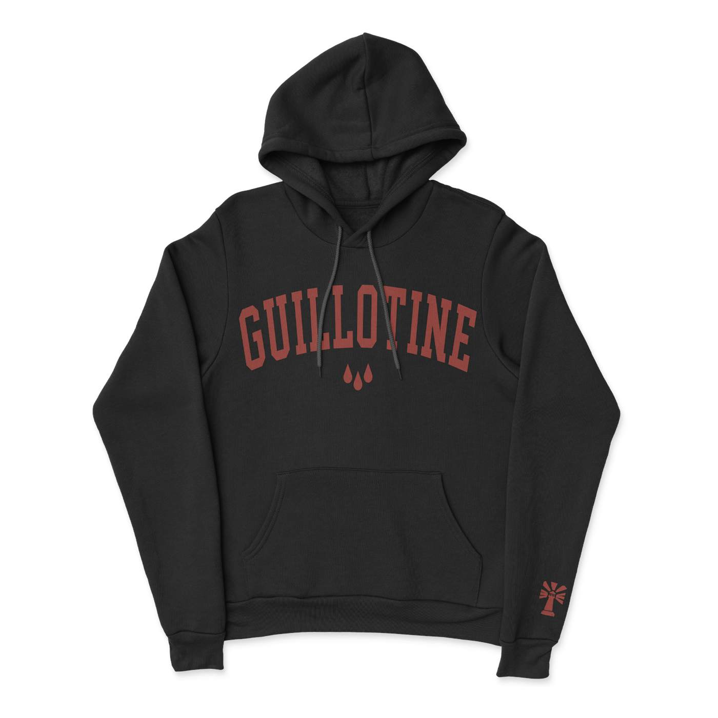 Stray From The Path - Black Guillotine Hoodie w/Embroidered Sleeve