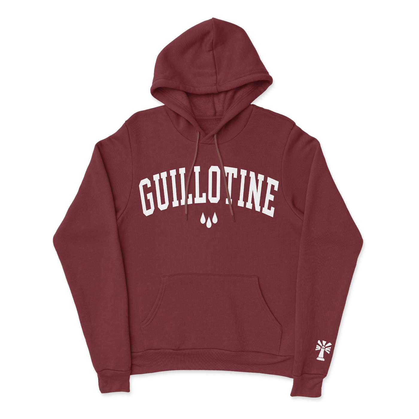 Stray From The Path - Maroon Guillotine Hoodie w/Embroidered Sleeve
