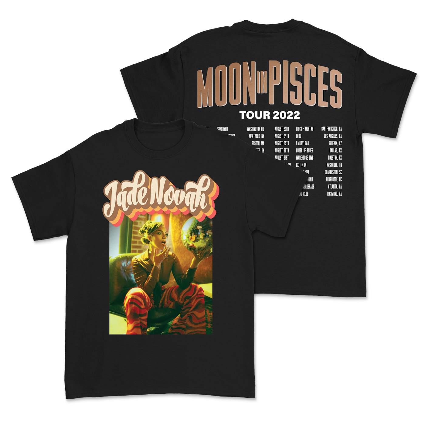 Jade Novah - Moon In Pisces Tour T-Shirt - Black