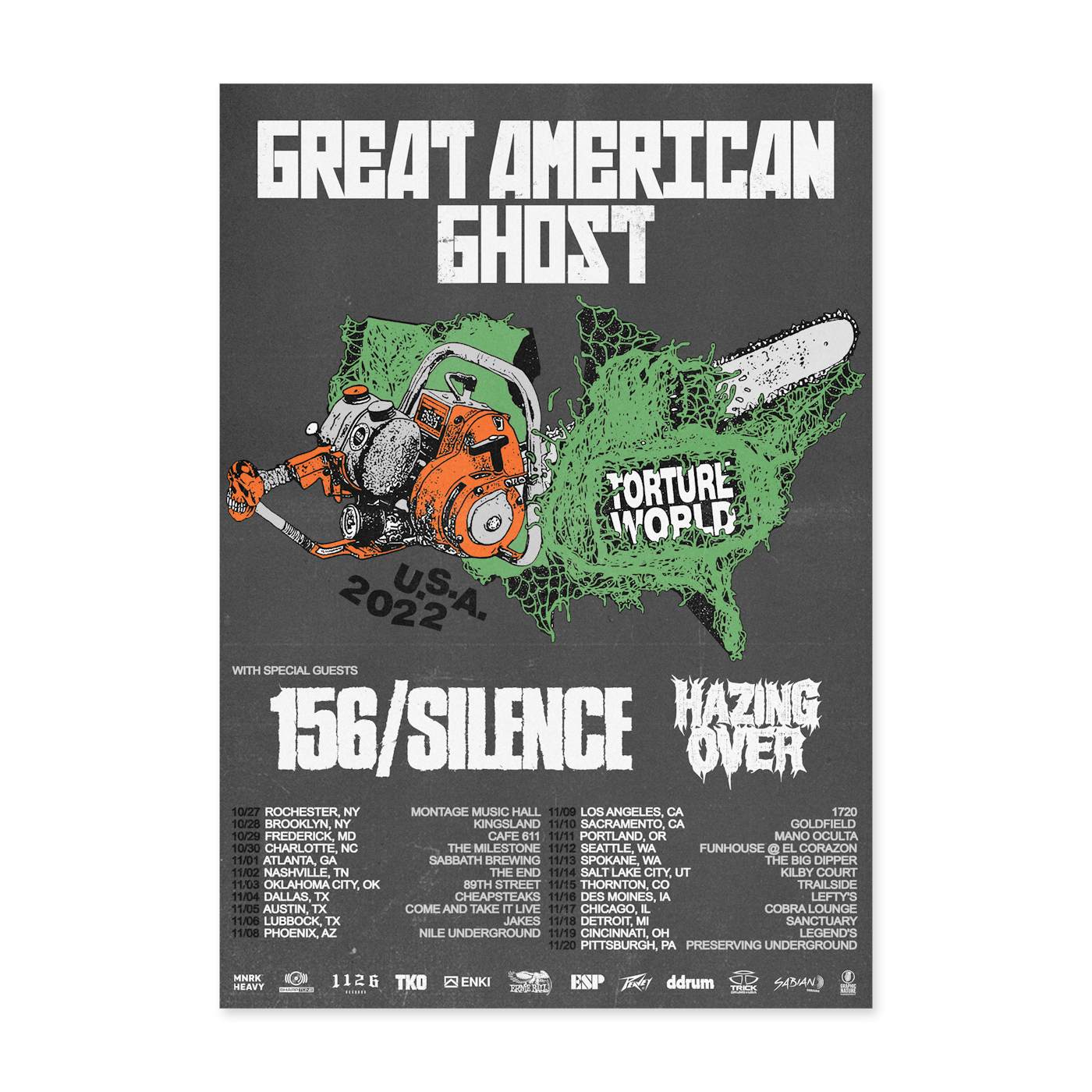Great American Ghost - Torture World Tour Poster