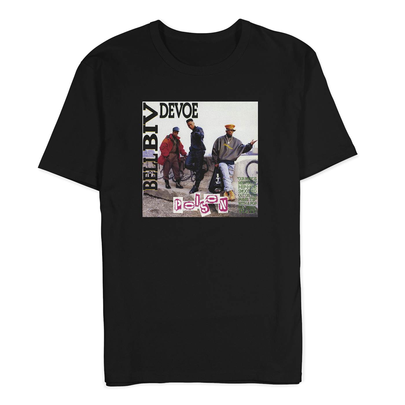 Bell Biv DeVoe "Poison Album Art" T-Shirt in Black