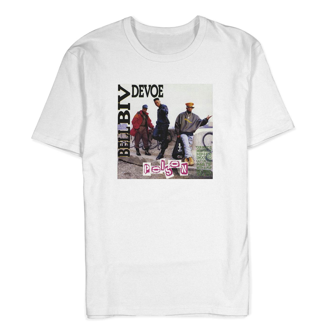 Bell Biv DeVoe "Poison Album Art" T-Shirt in White