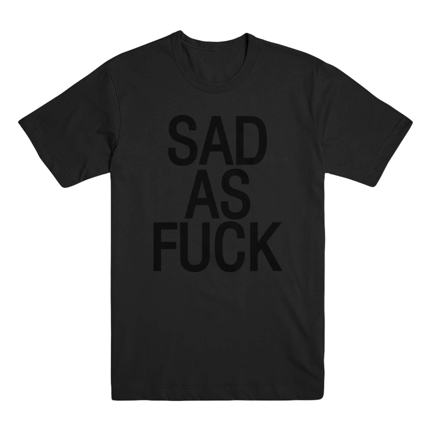 Emo Nite Sad As Fuck - Black/Black T-Shirt