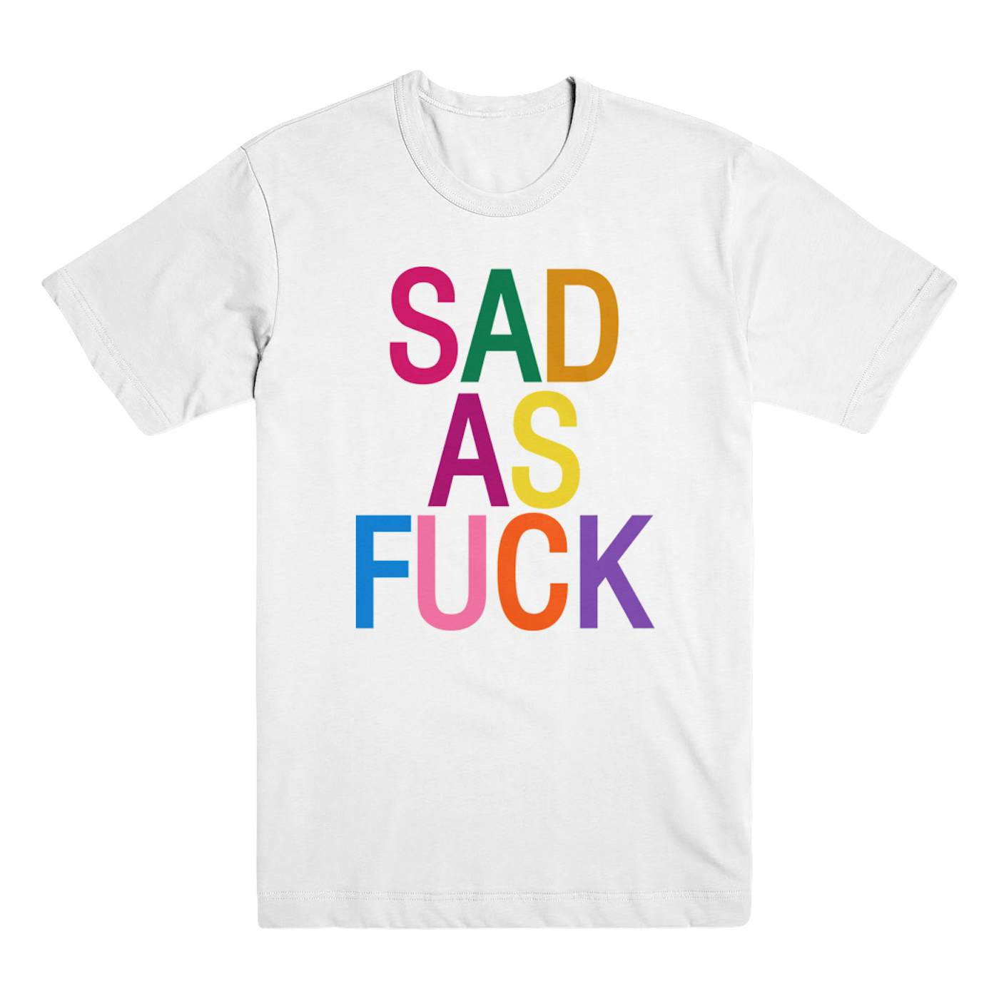 Emo Nite Sad As Fuck T-Shirt - White/Colorful