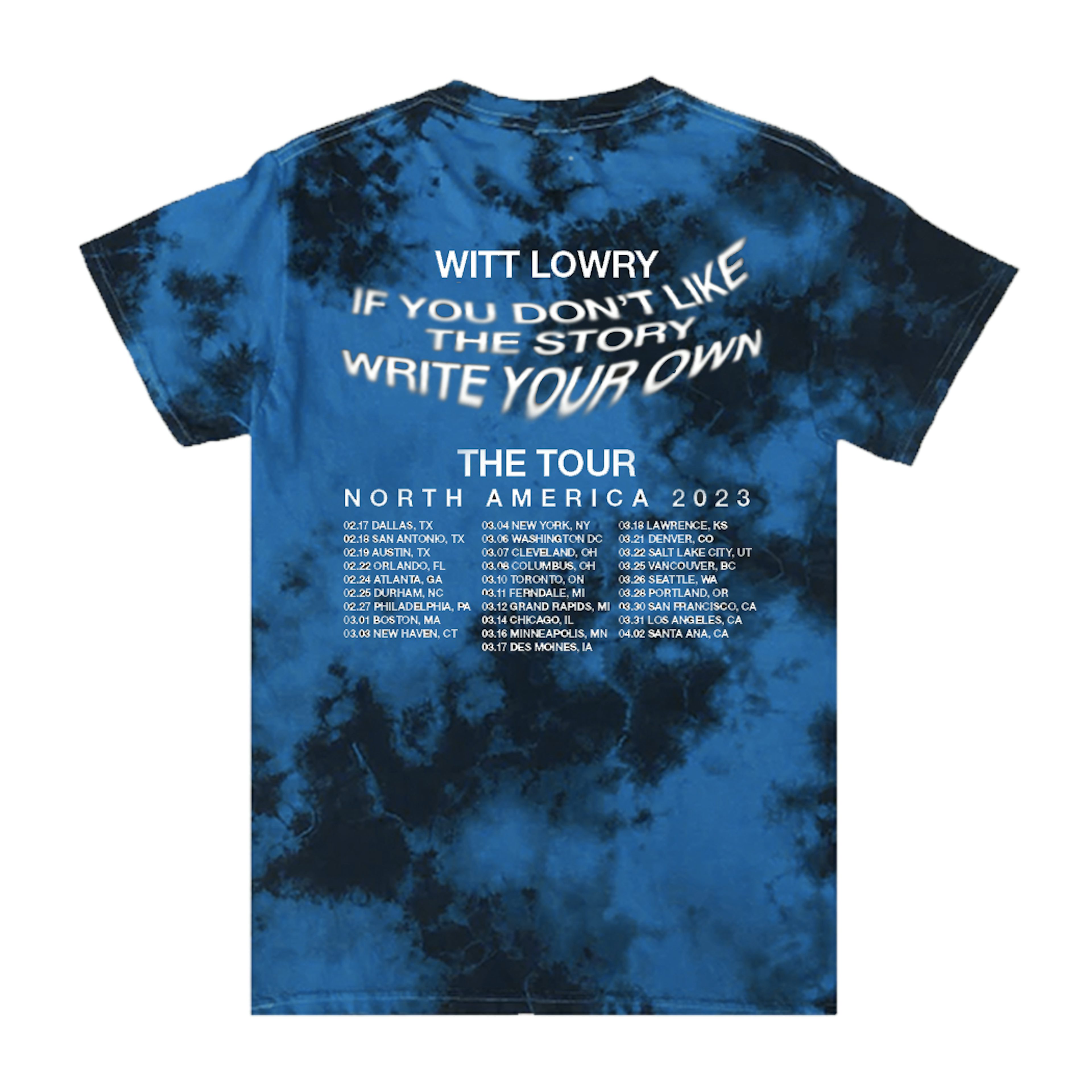 Witt Lowry Warped Dyed Tour Dates Tee