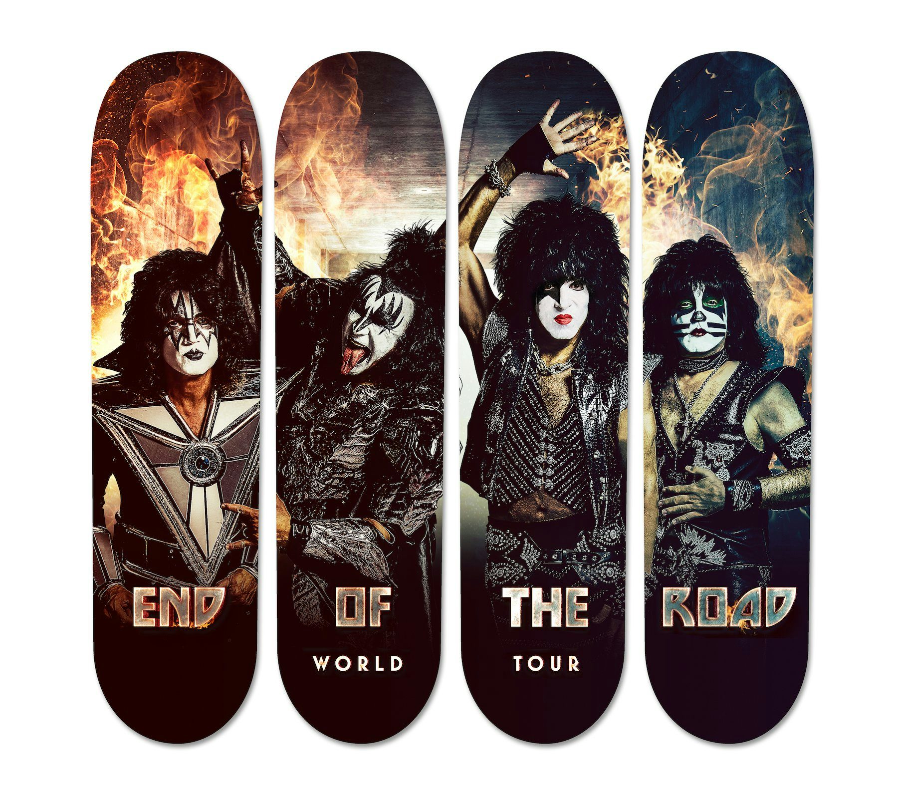 Kiss End Of The Road Collectible Skateboard Deck Set