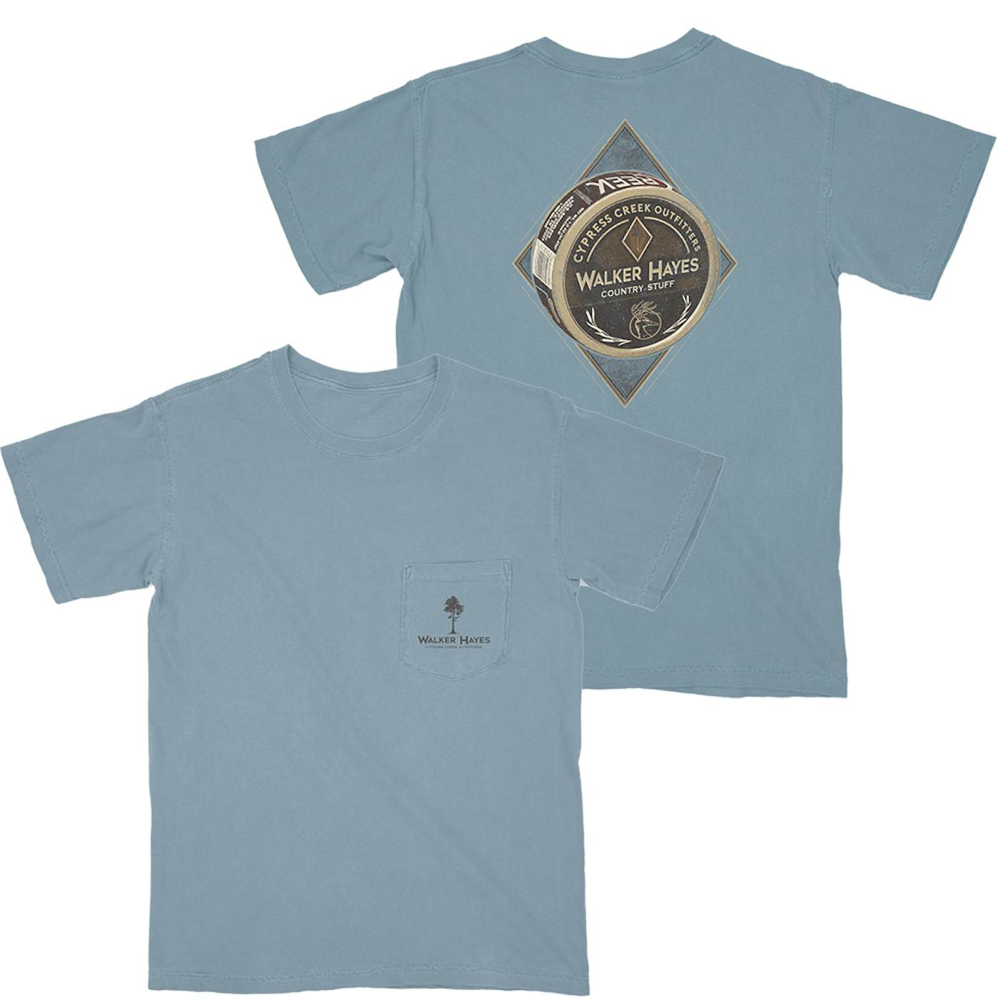 Walker Hayes Cypress Creek Dip Can T-Shirt - Blue