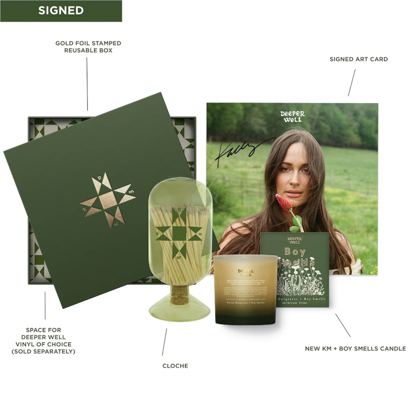 Kacey Musgraves Signed Deeper Well Candle Box Set