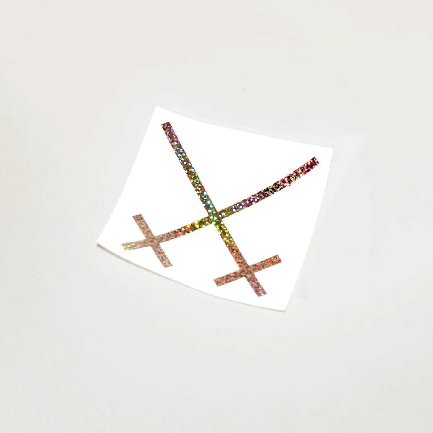 Xiu Xiu Die-Cut Logo Sticker (Holographic Sparkle Foil)