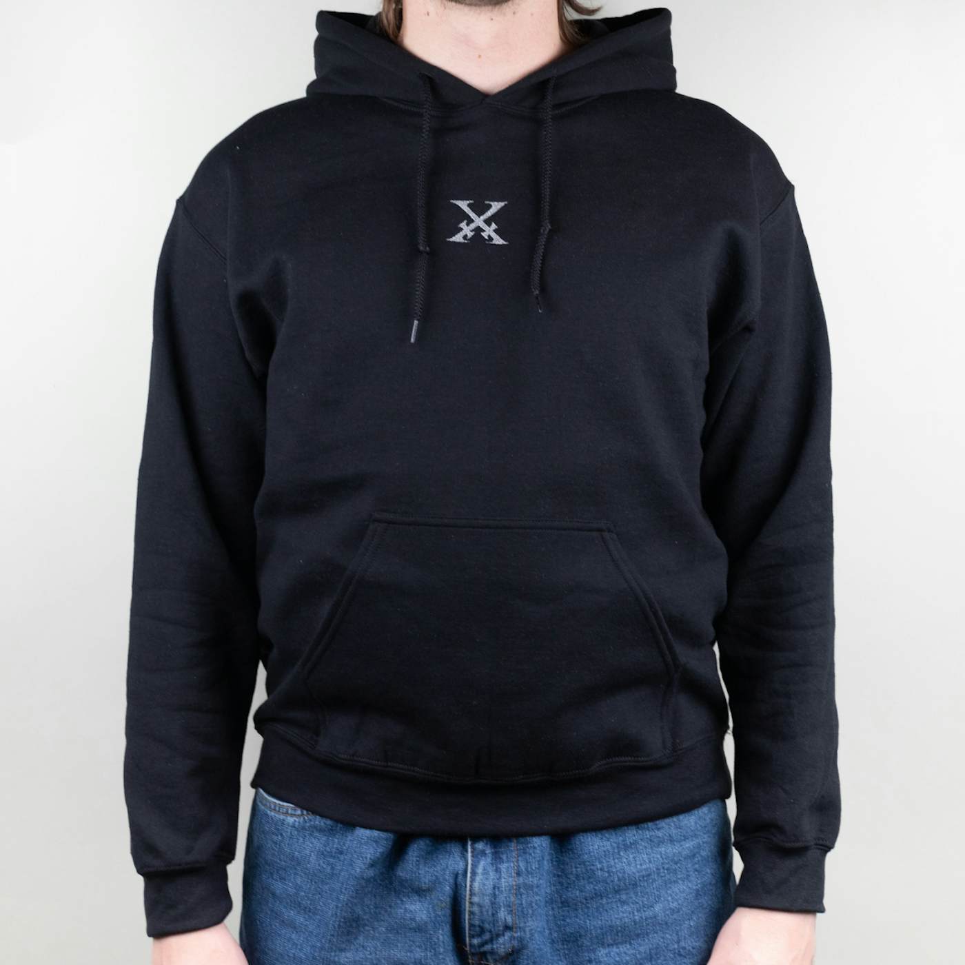 Xiu Xiu Embroidered Silver Logo Hooded Sweatshirt