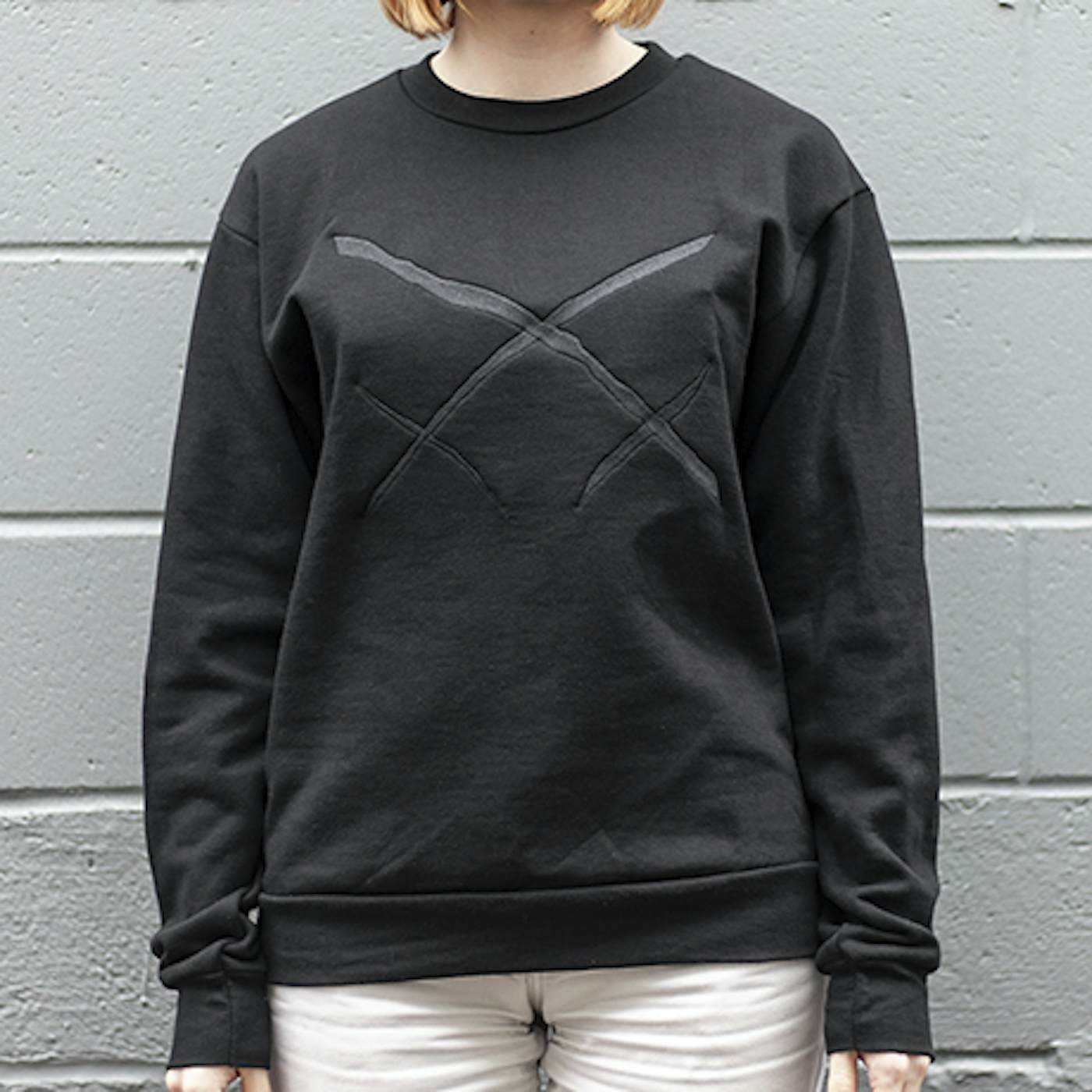 Xiu Xiu Embroidered Logo Crew Neck Sweatshirt