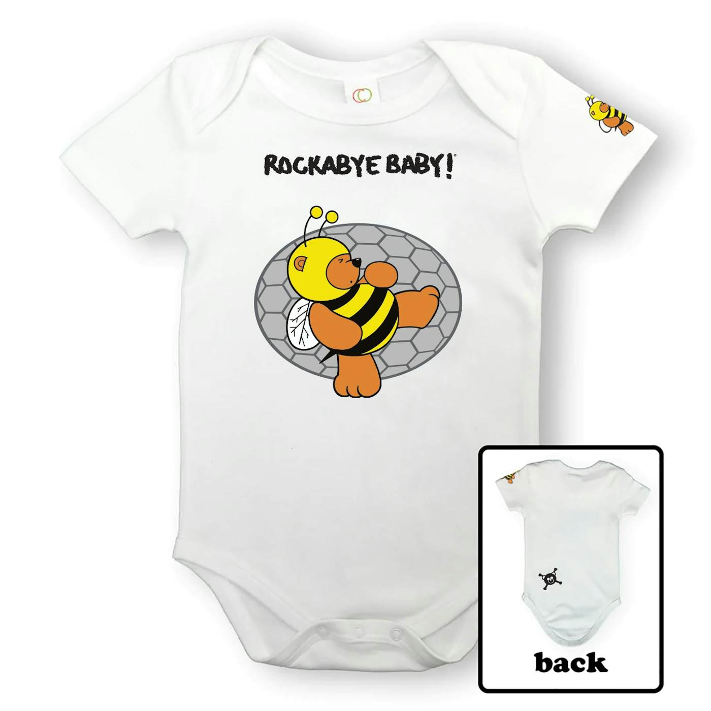 Rockabye Baby! Organic Baby Bodysuit ("Lullaby Renditions of Wu-Tang Clan" Album Art on Black or White)