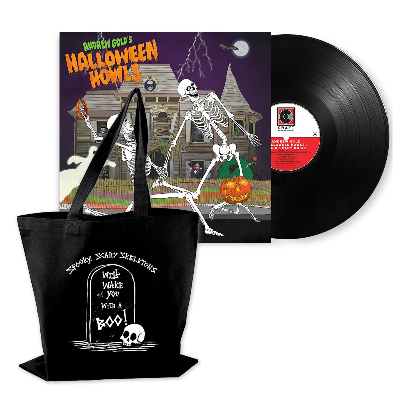 Andrew Gold Halloween Howls: Fun & Scary Music (LP + Trick Or Treat Tote Bag Bundle)