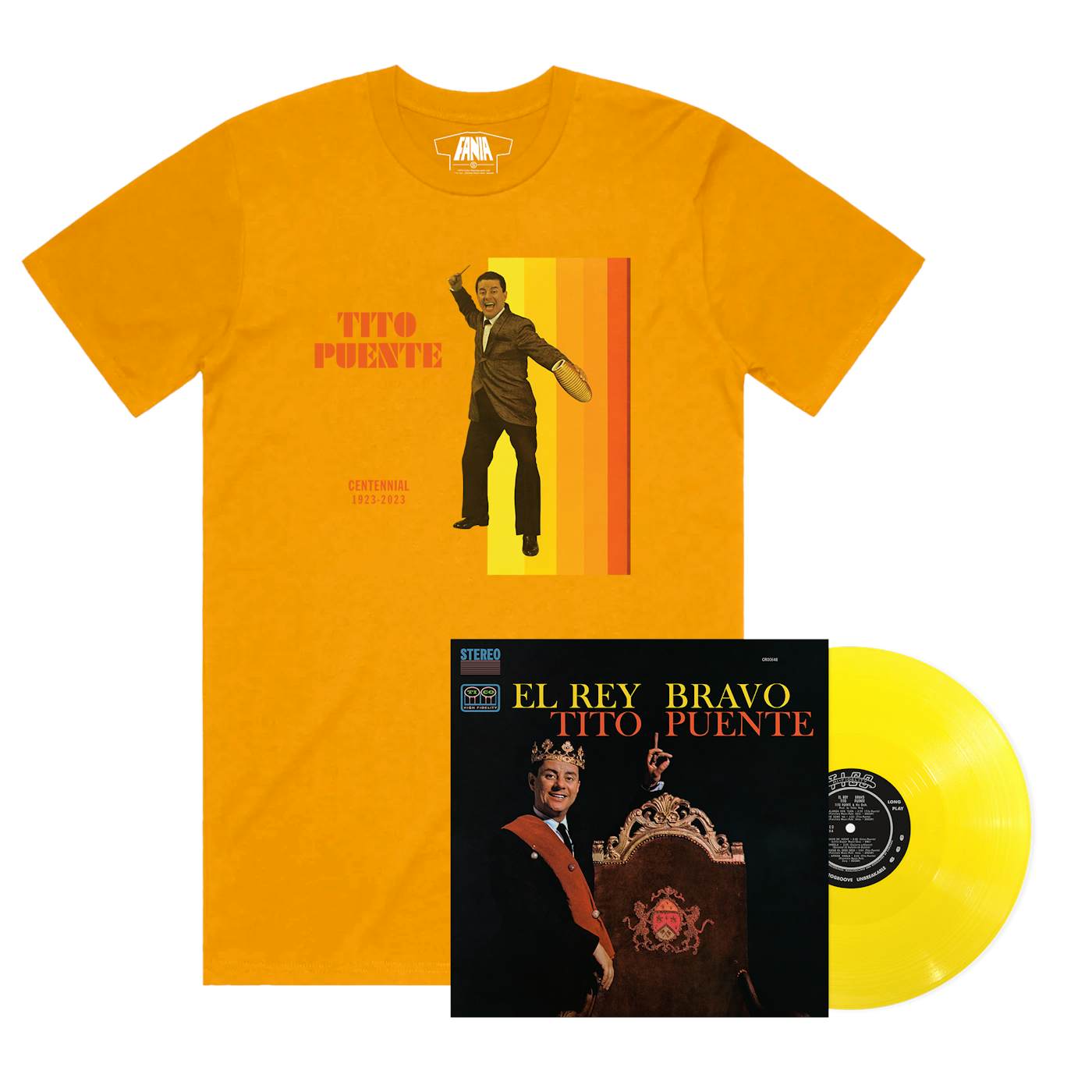El Rey Bravo (180G Canary Yellow LP + Tito Puente Centennial T-Shirt)