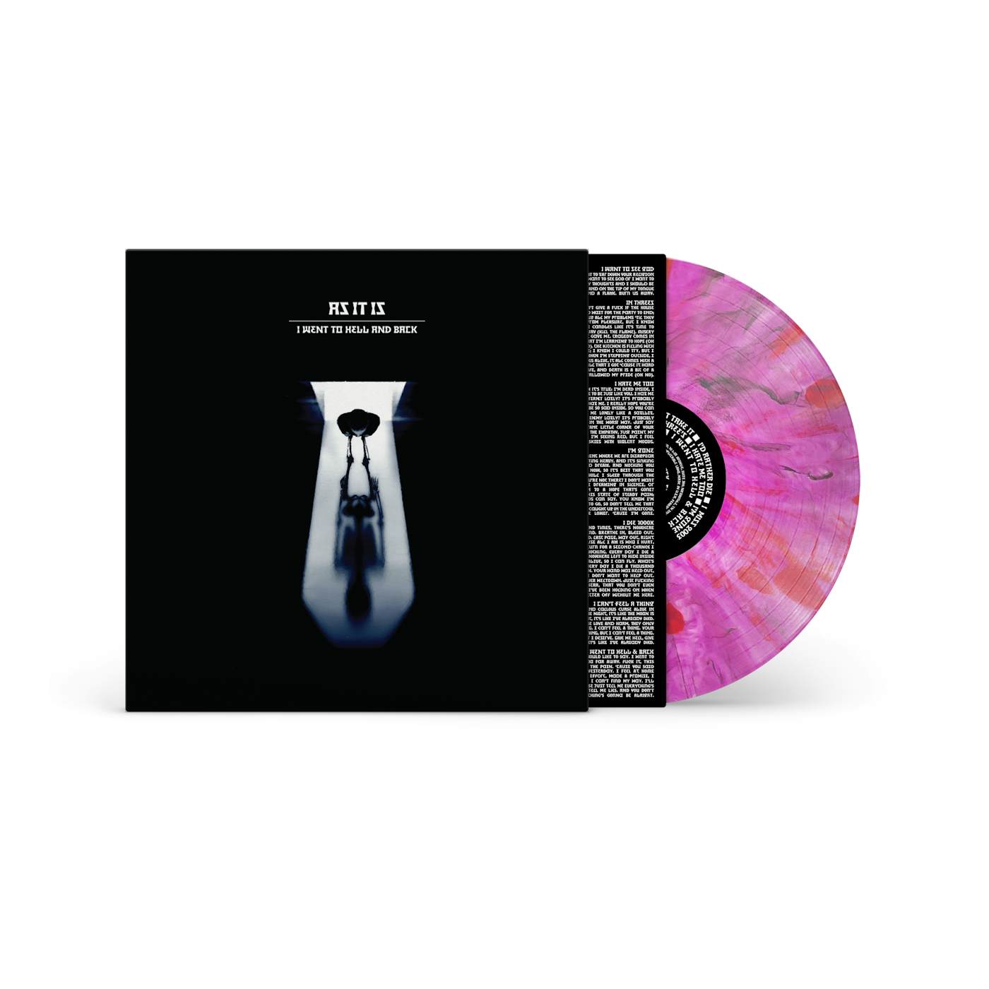 AS IT IS "I WENT TO HELL AND BACK" Marble Pink w/ Black & Red Smoke Vinyl