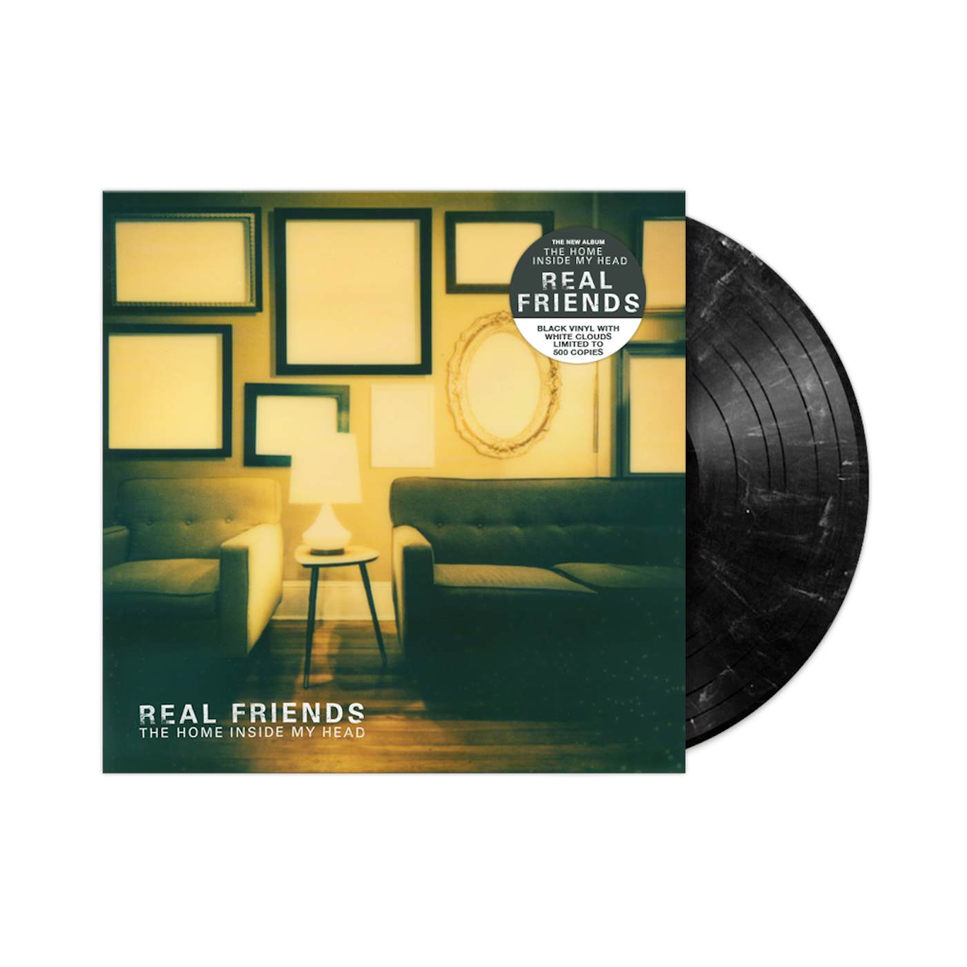 Real Friends The Home Inside My Head Black/White Clouds Vinyl LP
