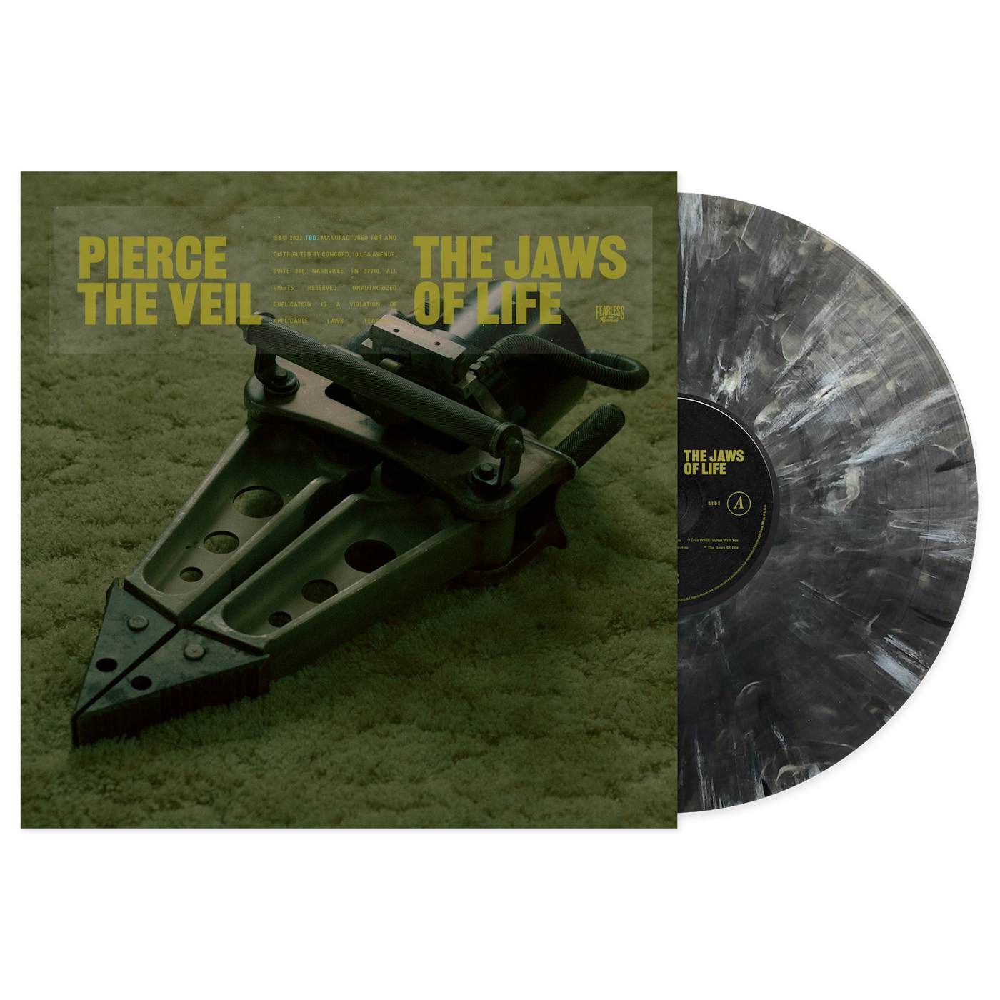 Pierce The Veil "The Jaws Of Life" Black And White Marble Vinyl