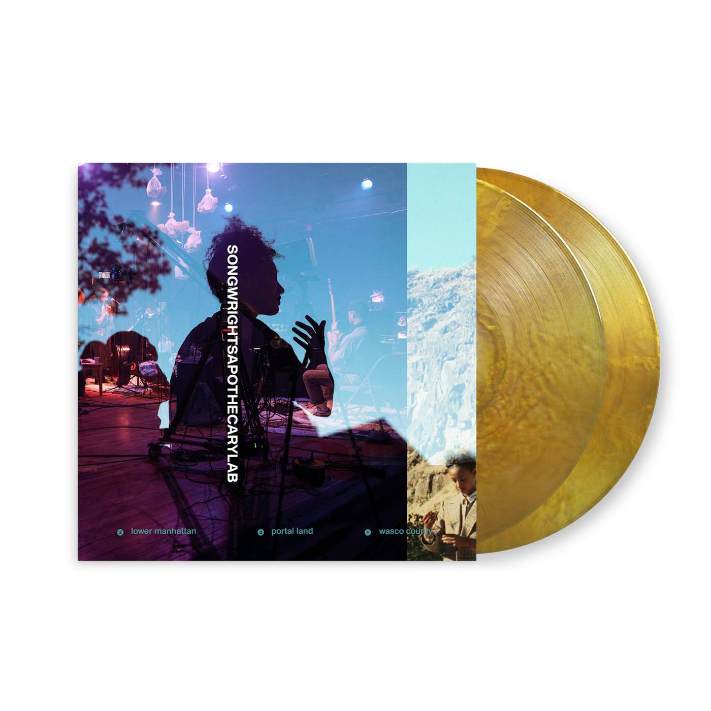 Esperanza Spalding SONGWRIGHTS APOTHECARY LAB LIMITED EDITION GOLD METALLIC 2XLP w/ SIGNED 11x11 COLLECTORS ALBUM ART PRINT