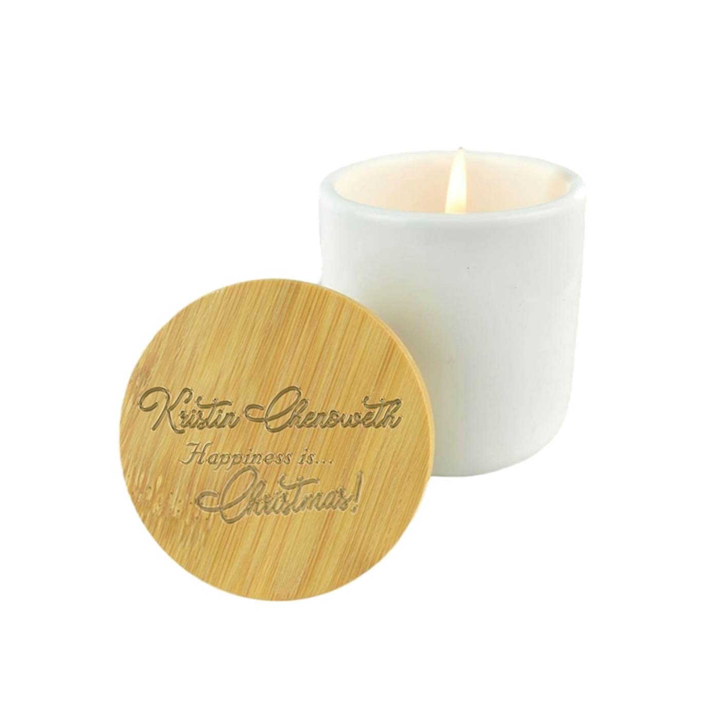 Kristin Chenoweth "HAPPINESS is...Christmas!" Matara Spice Soy Candle