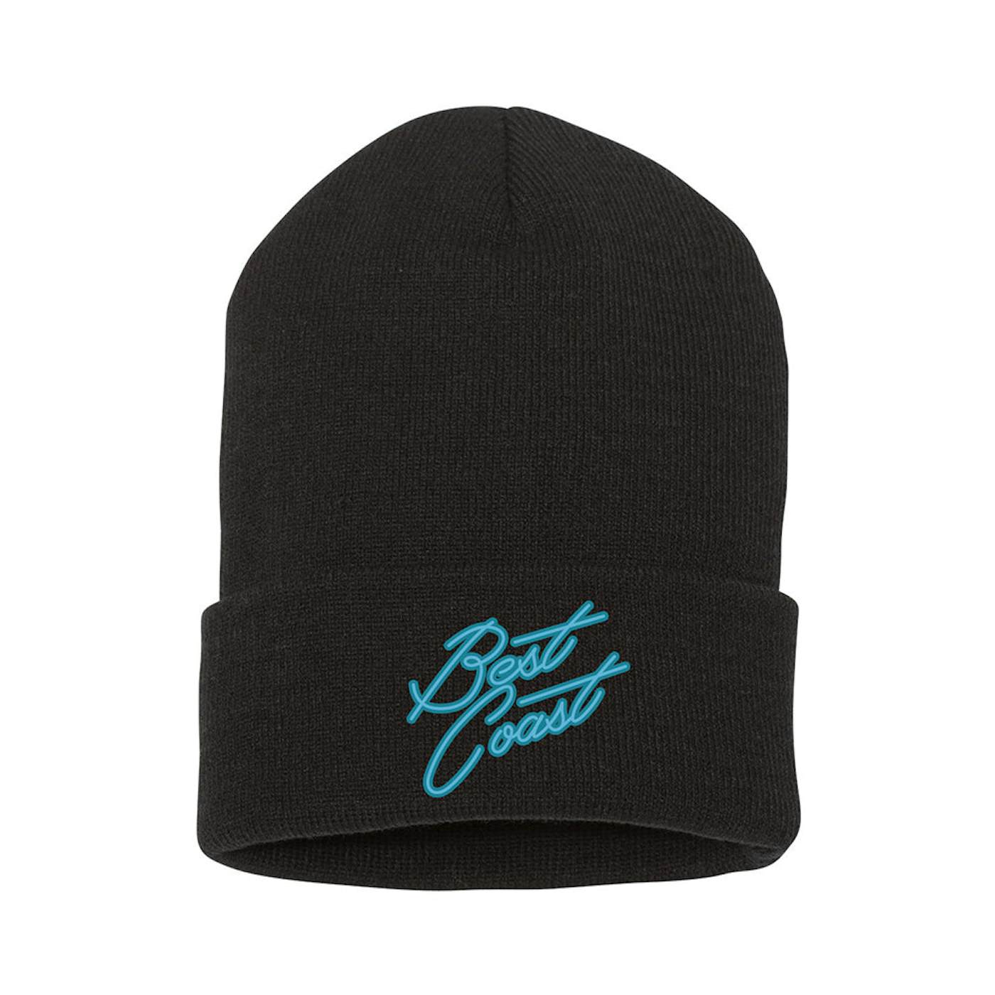 Best Coast Embroidered Logo Black Knit Cap