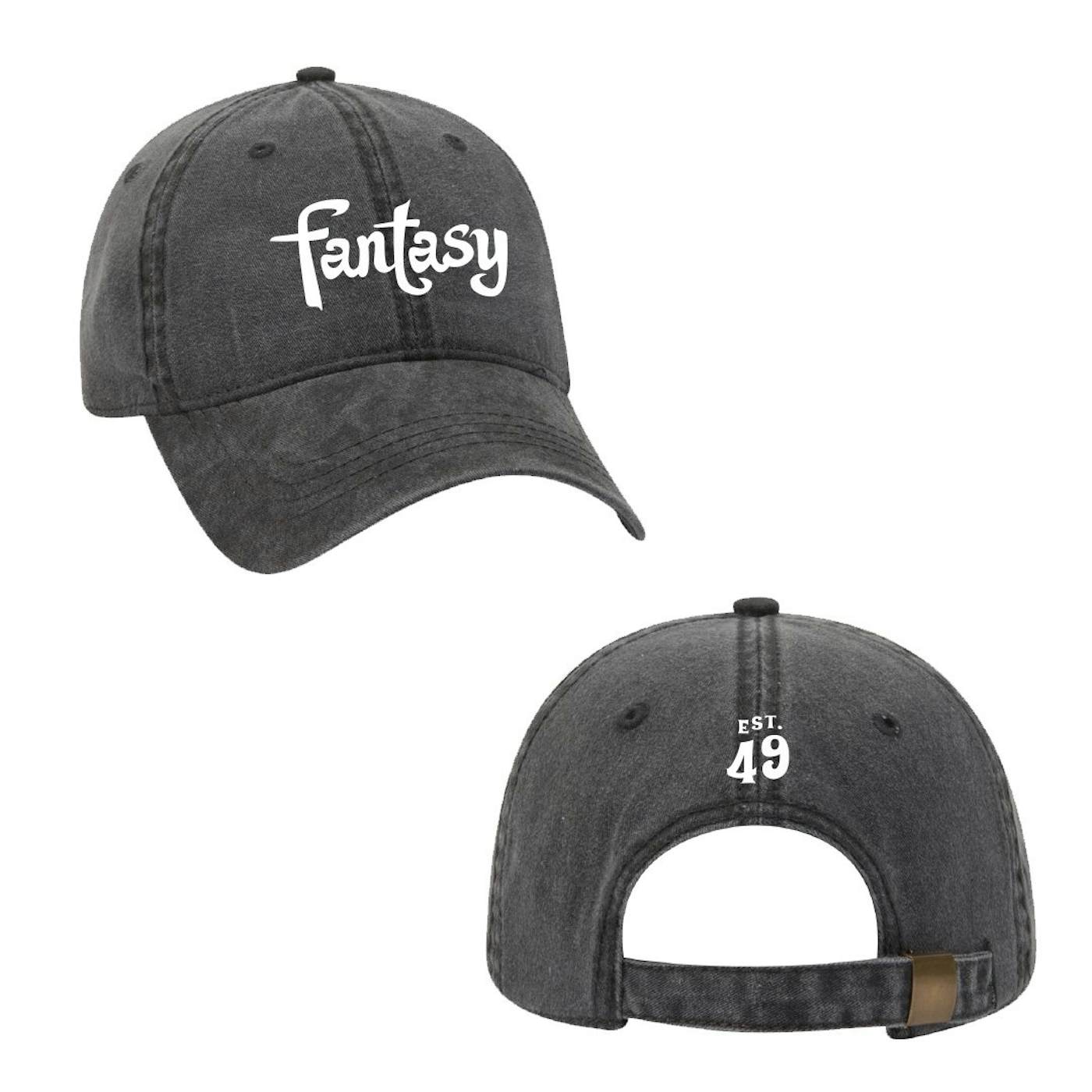 Fantasy Records embroidered pigment dyed black cap