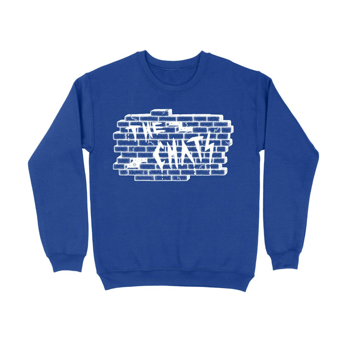 the-chats-brick-wall-logo-royal-blue-crewneck