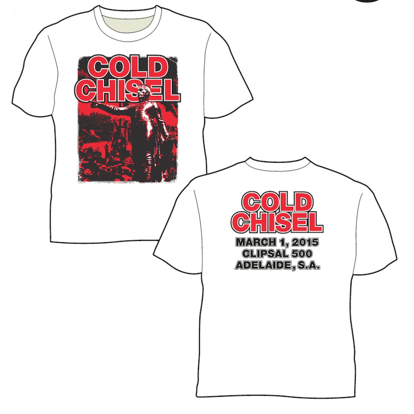 Cold Chisel Colonel Light White Tshirt