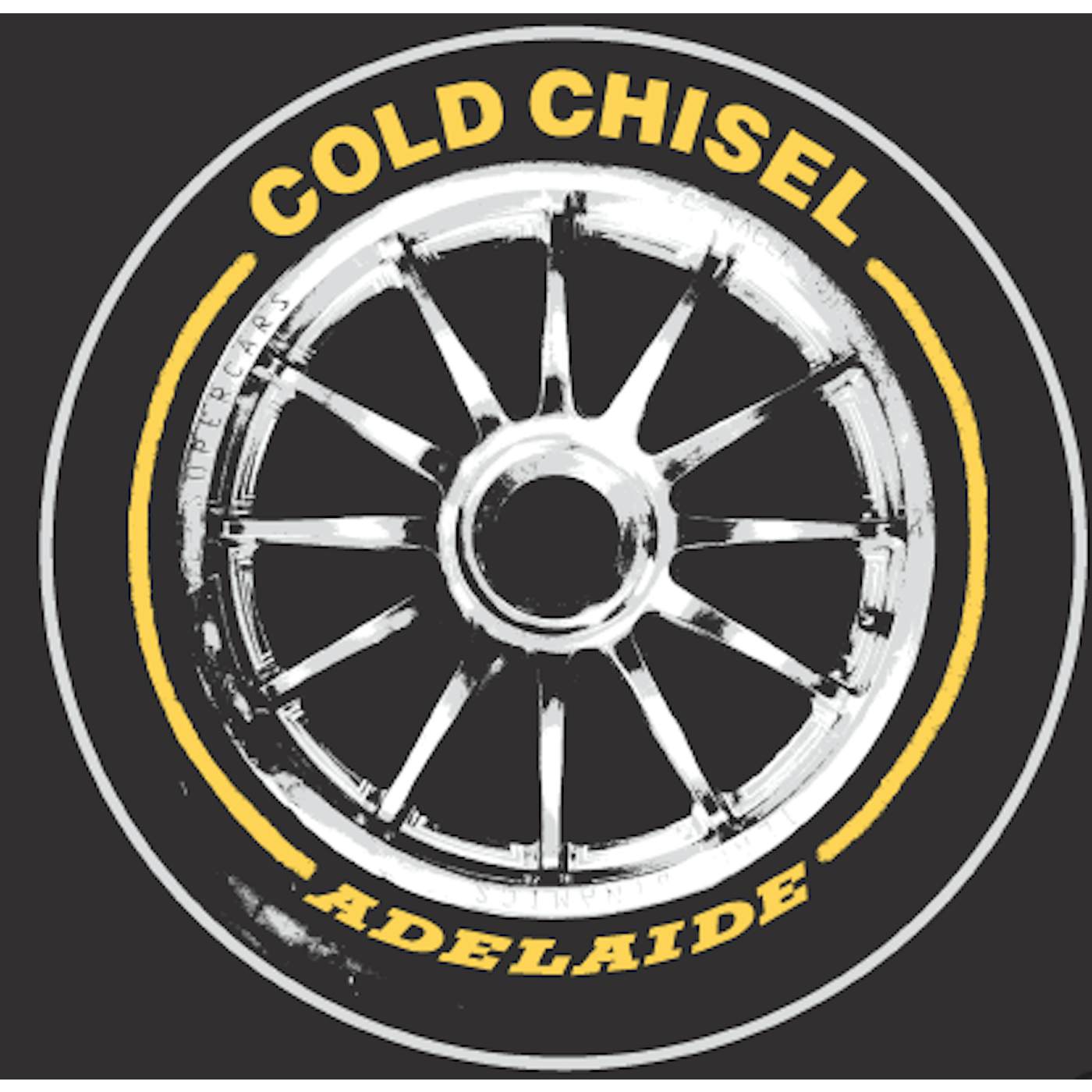 Cold Chisel Racing Tyre Black Tshirt