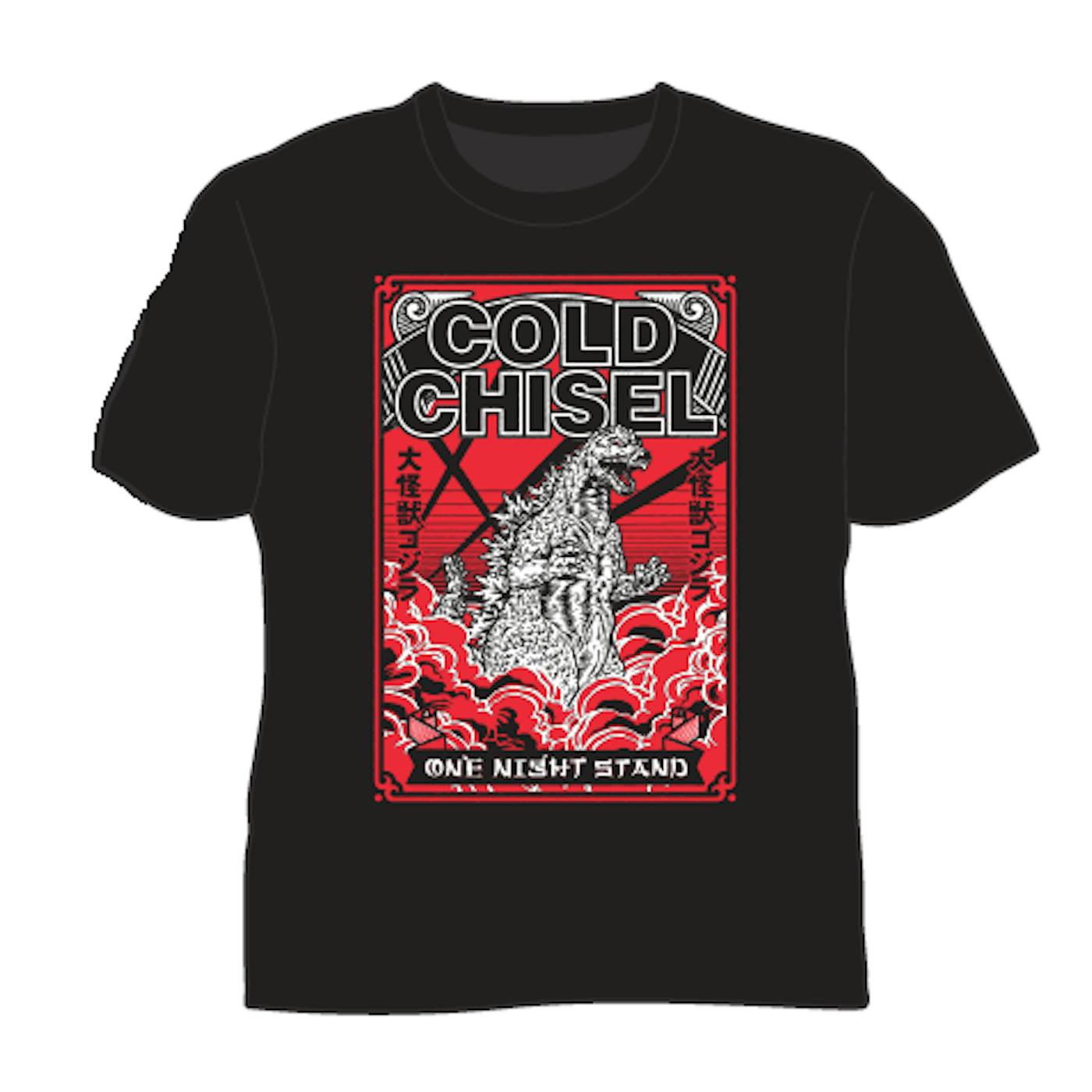 Cold Chisel Godzilla Black Tshirt