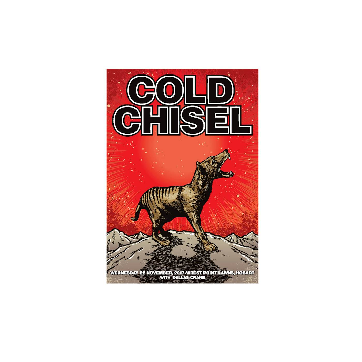 Cold Chisel Hobart Event Poster (22nd November 2017)