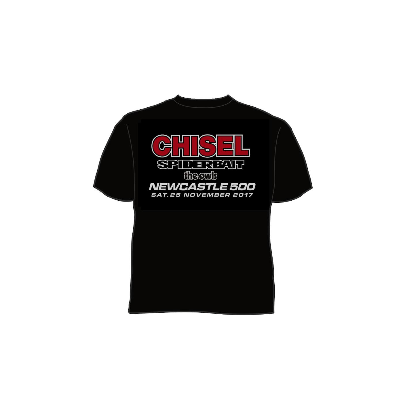 Cold Chisel Newcastle 500 Event Black Tshirt (25th November 2017)
