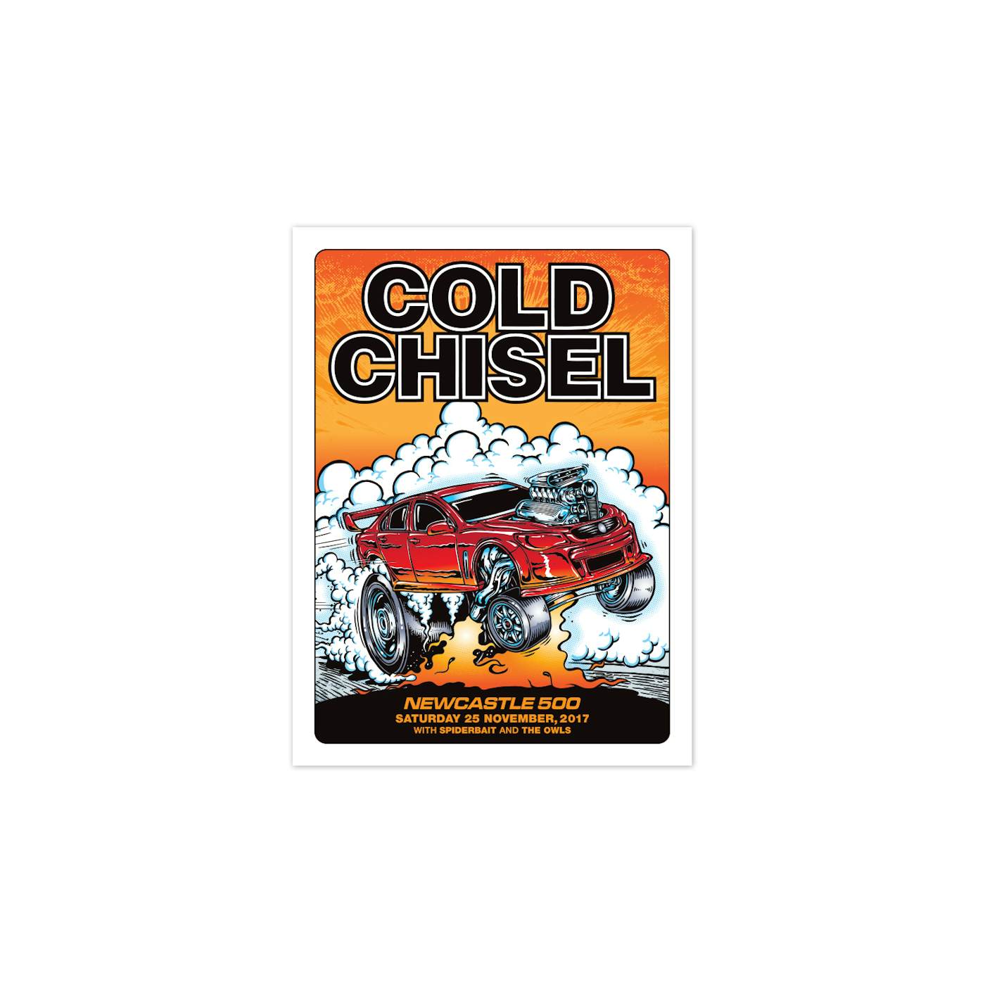Cold Chisel Newcastle 500 Event Lithograph Poster (25th November 2017)