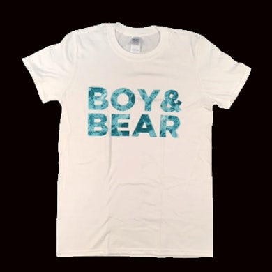 Boy & Bear Blue Logo White Tshirt
