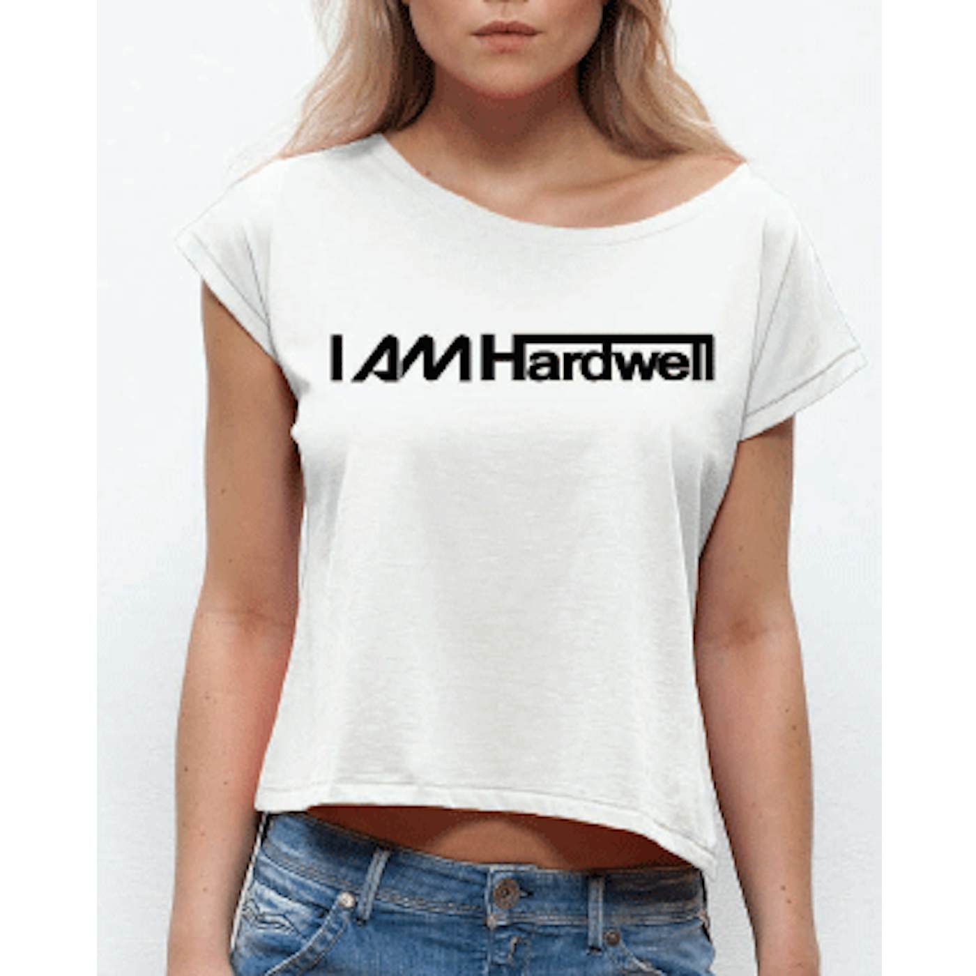 Hardwell Logo Horizontal Batwing Girls White Tshirt