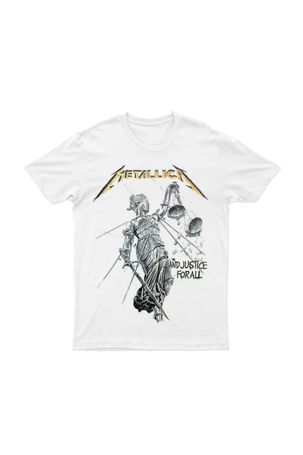 Metallica Justice For All White Tshirt
