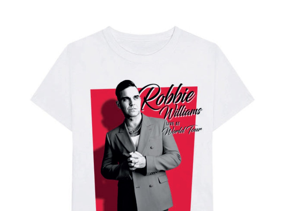 dignity pause Mew Mew Robbie Williams Red Suit White Tshirt