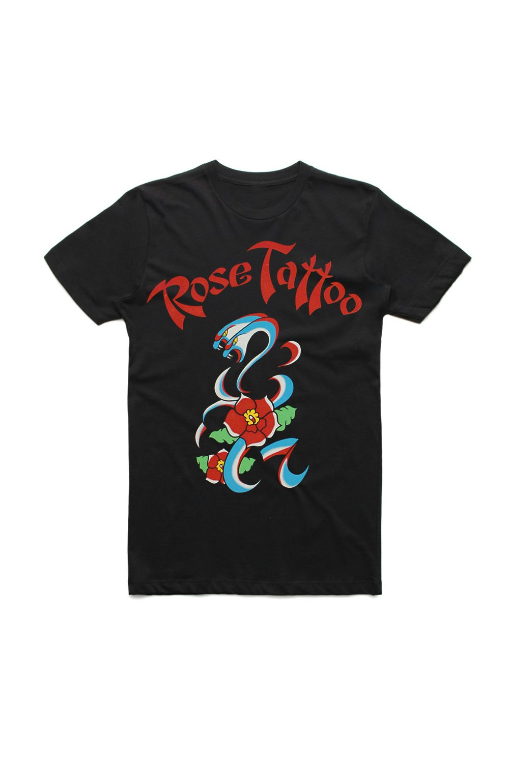 Rose Tattoo Rock N Roll Outlaw 40th Anniversary Black Tshirt