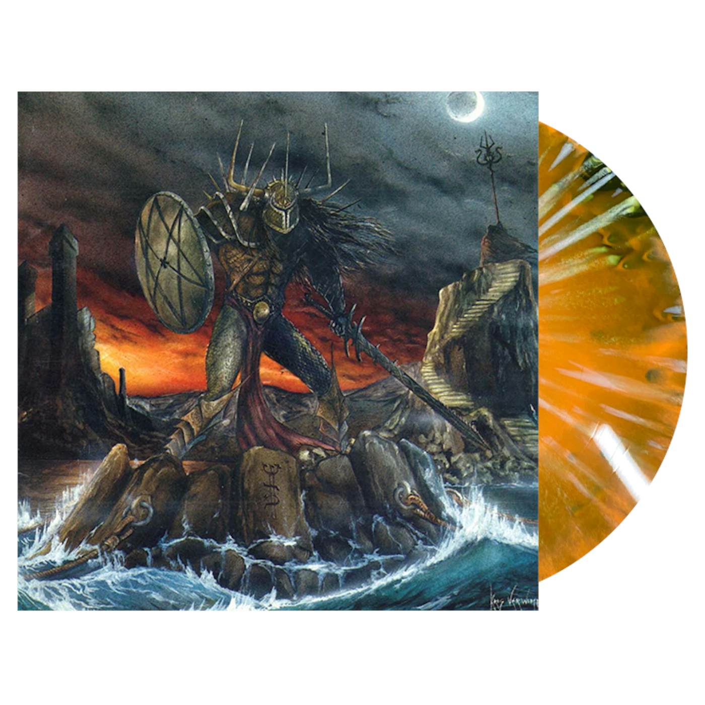 ABSU - 'The Sun Of Tiphareth' Green/Orange LP (Vinyl)