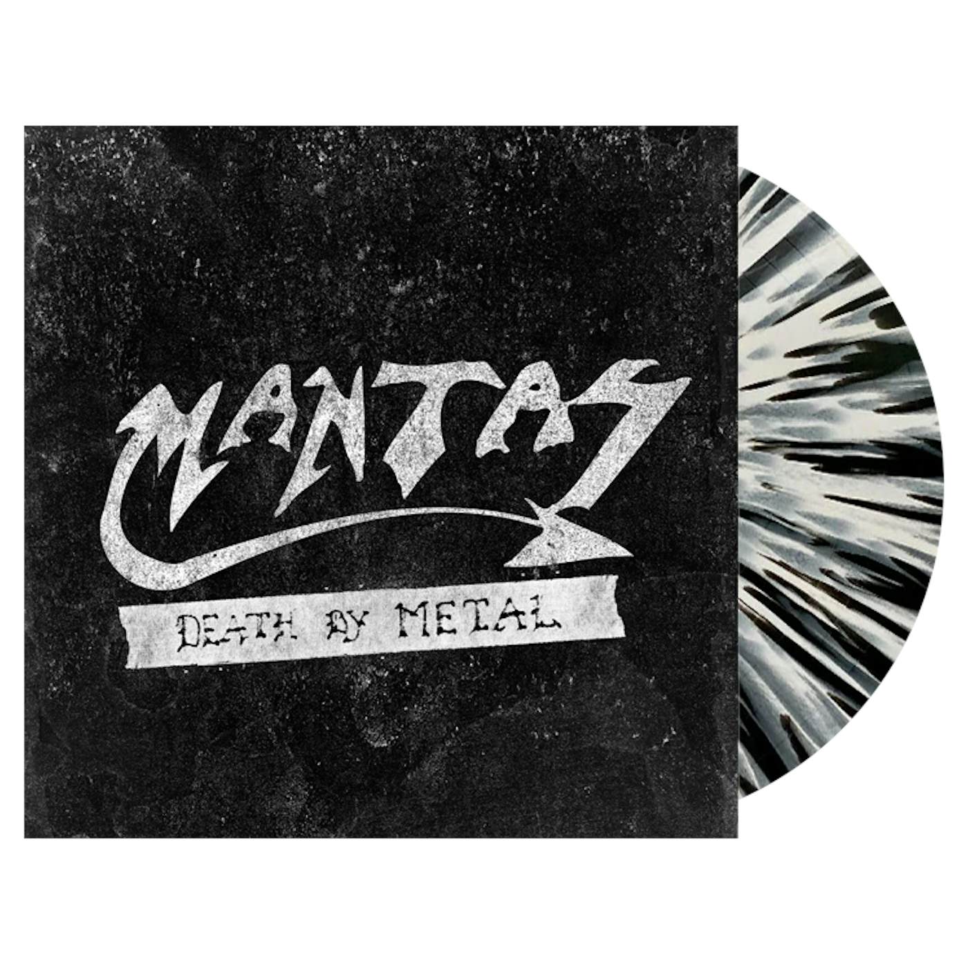 MANTAS - 'Death By Metal' LP (White/Black Splatter) (Vinyl)