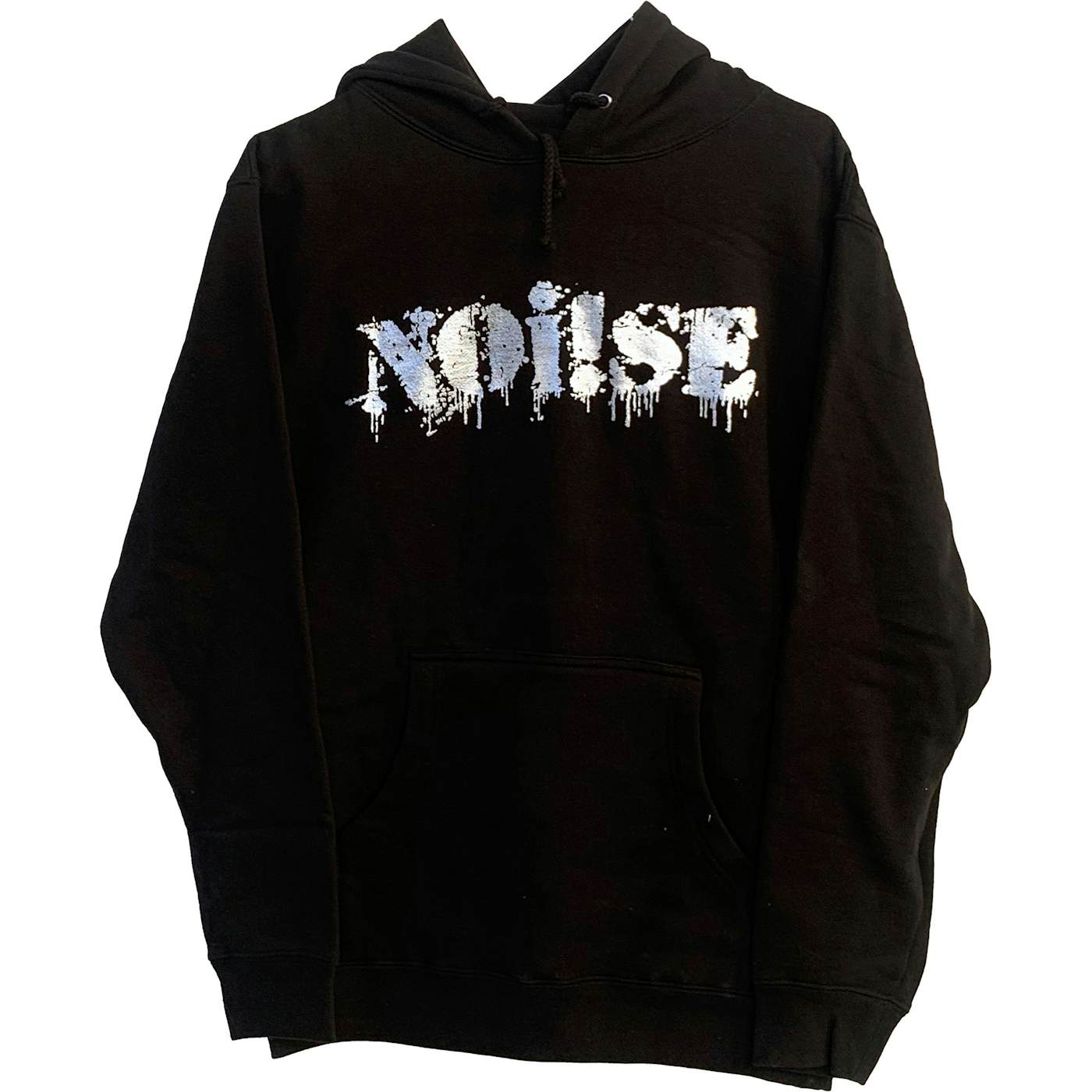 NOi!SE - Logo - Silver on Black - Hooded Sweatshirt