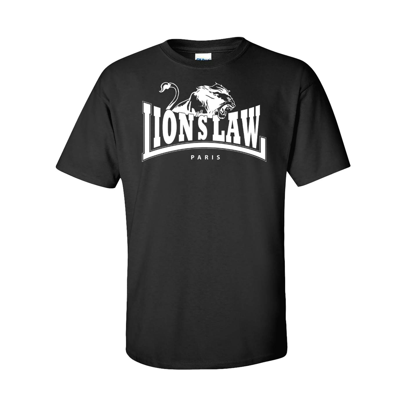 Lion's Law - Paris Logo - White on Black - T-Shirt