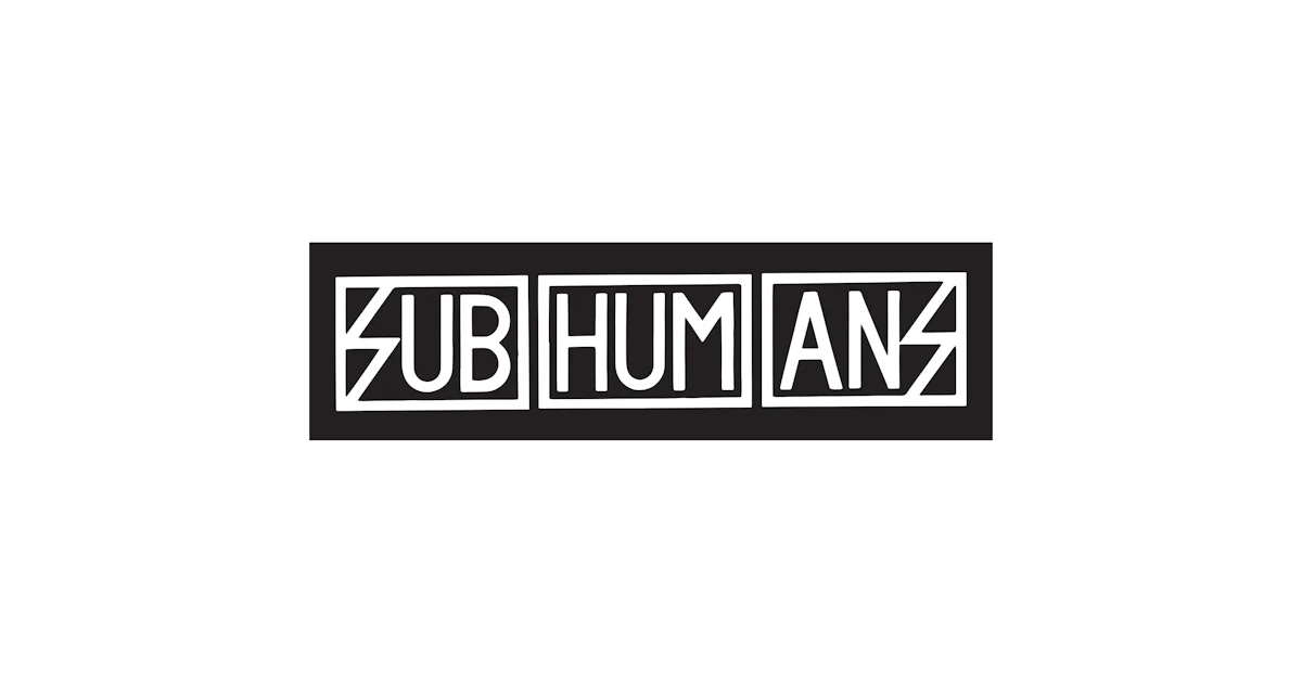 Subhumans - Text Logo - Vinyl Bumper Sticker - 2.5