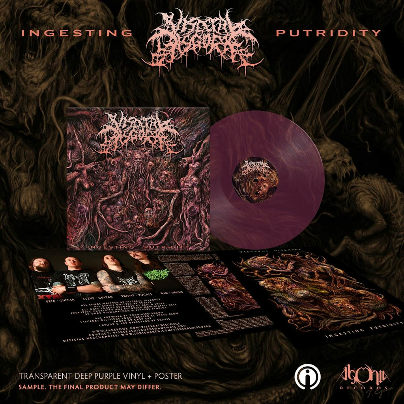 Visceral Disgorge "Ingesting Putridity (Purple)" Limited Edition 12"