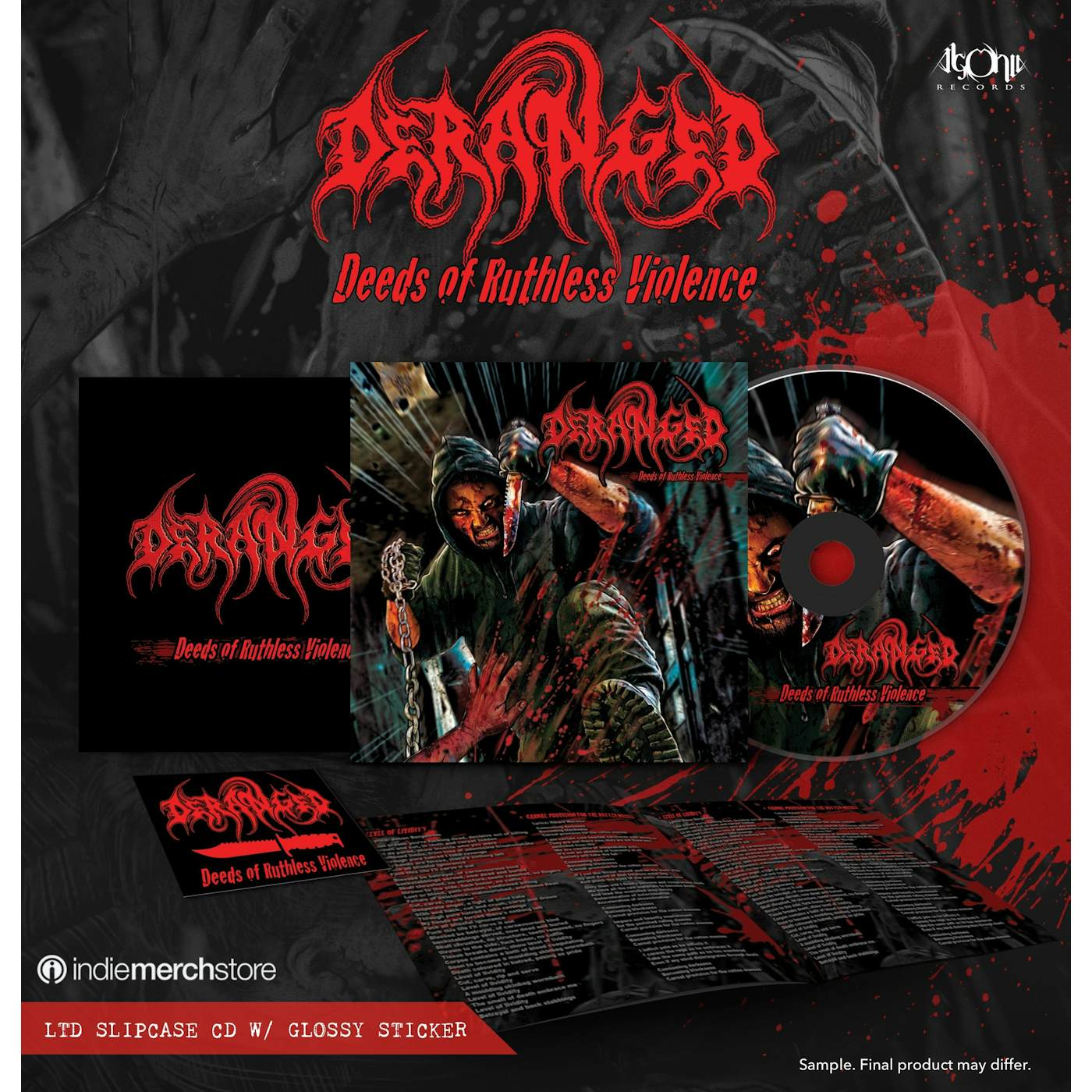 Deranged "Deeds Of Ruthless Violence" Limited Edition CD