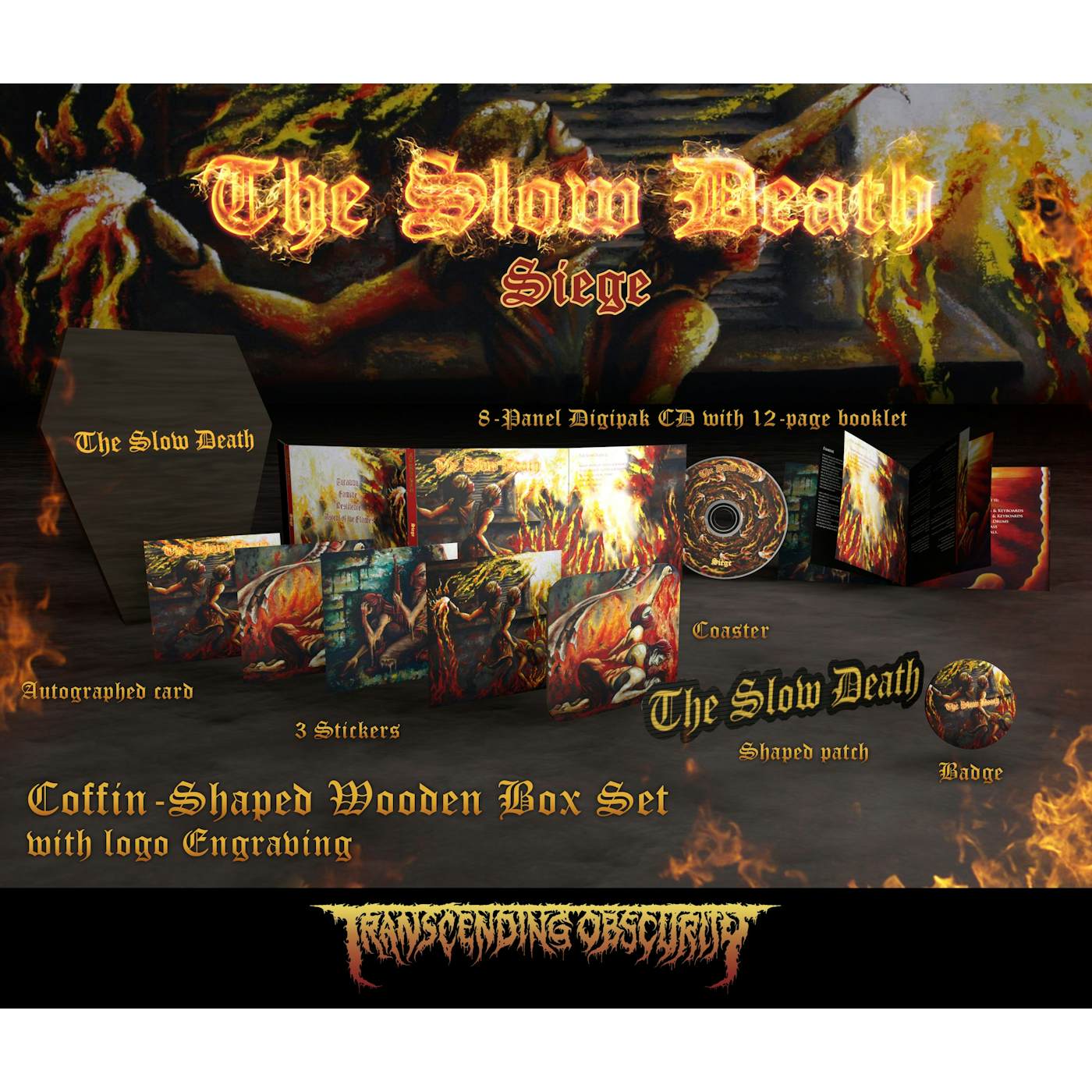 The Slow Death "Siege Wooden CD Boxset" Limited Edition Boxset