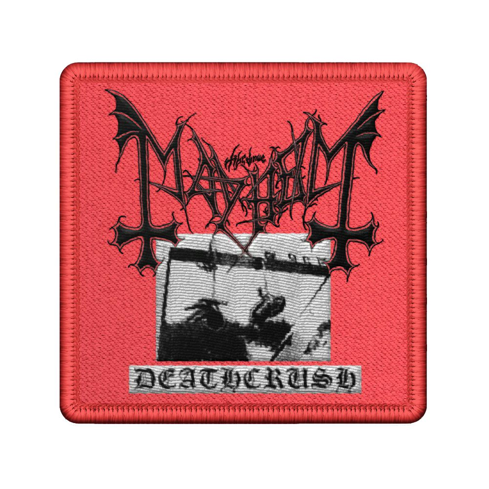 Patch Tissé Mayhem Deathcrush - écusson Licencié 100% Polyester à Coudre - Taille S