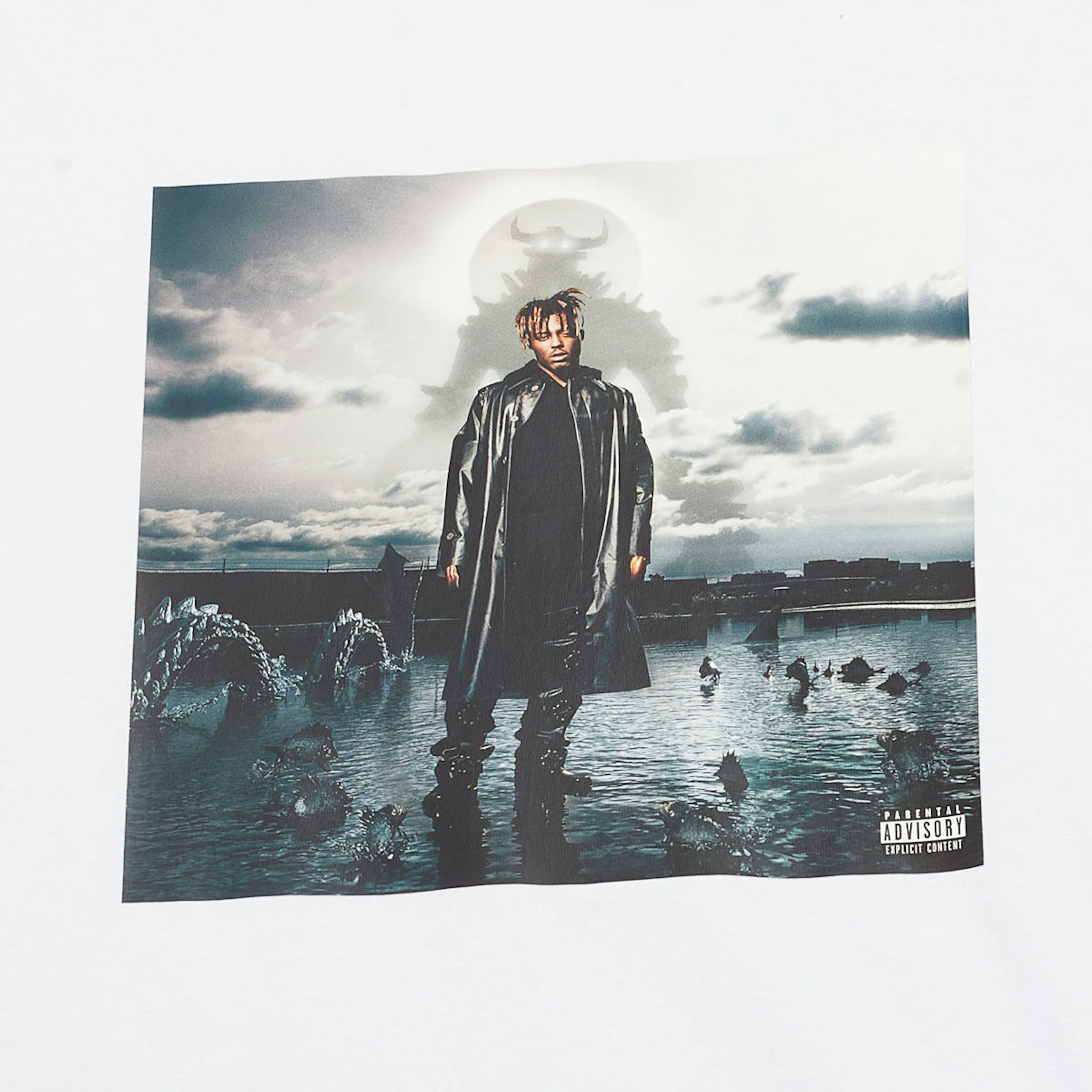 Juice WRLD Fighting Demons Album Cover Tee White